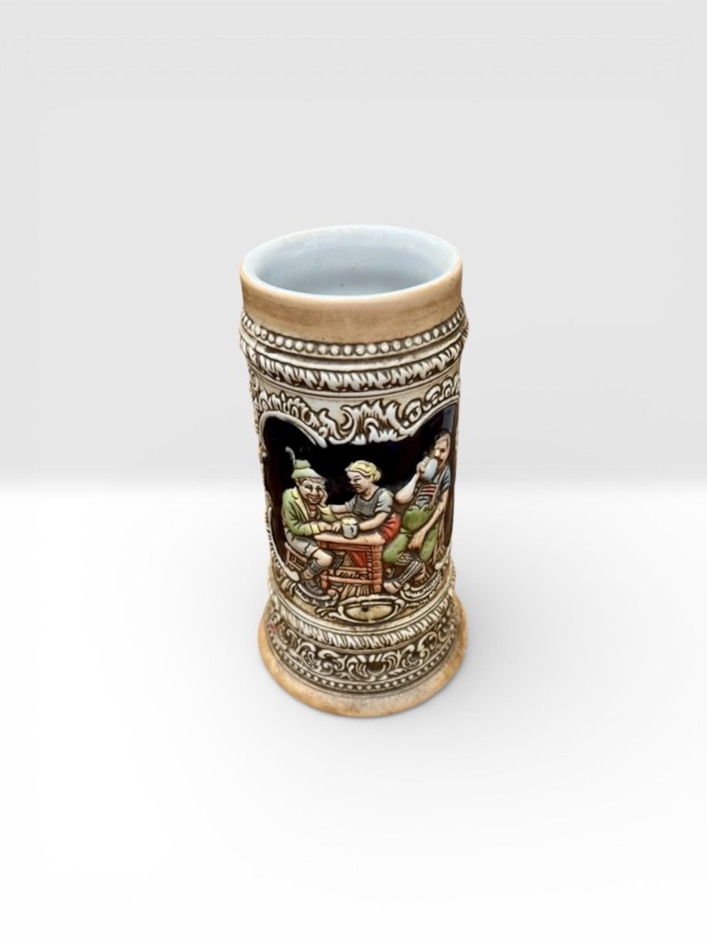 Ceramarte Hand-Painted Ceramic Piece in Beige Vintage